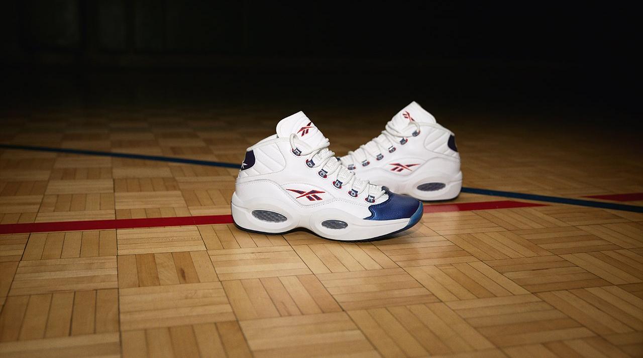 Sneakers Release – Reebok Question Mid “White/Blue  Pearl/Red” Men’