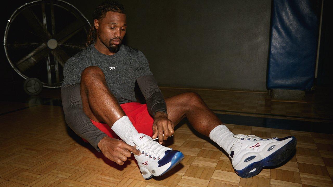 Reebok question deals mid red canvas