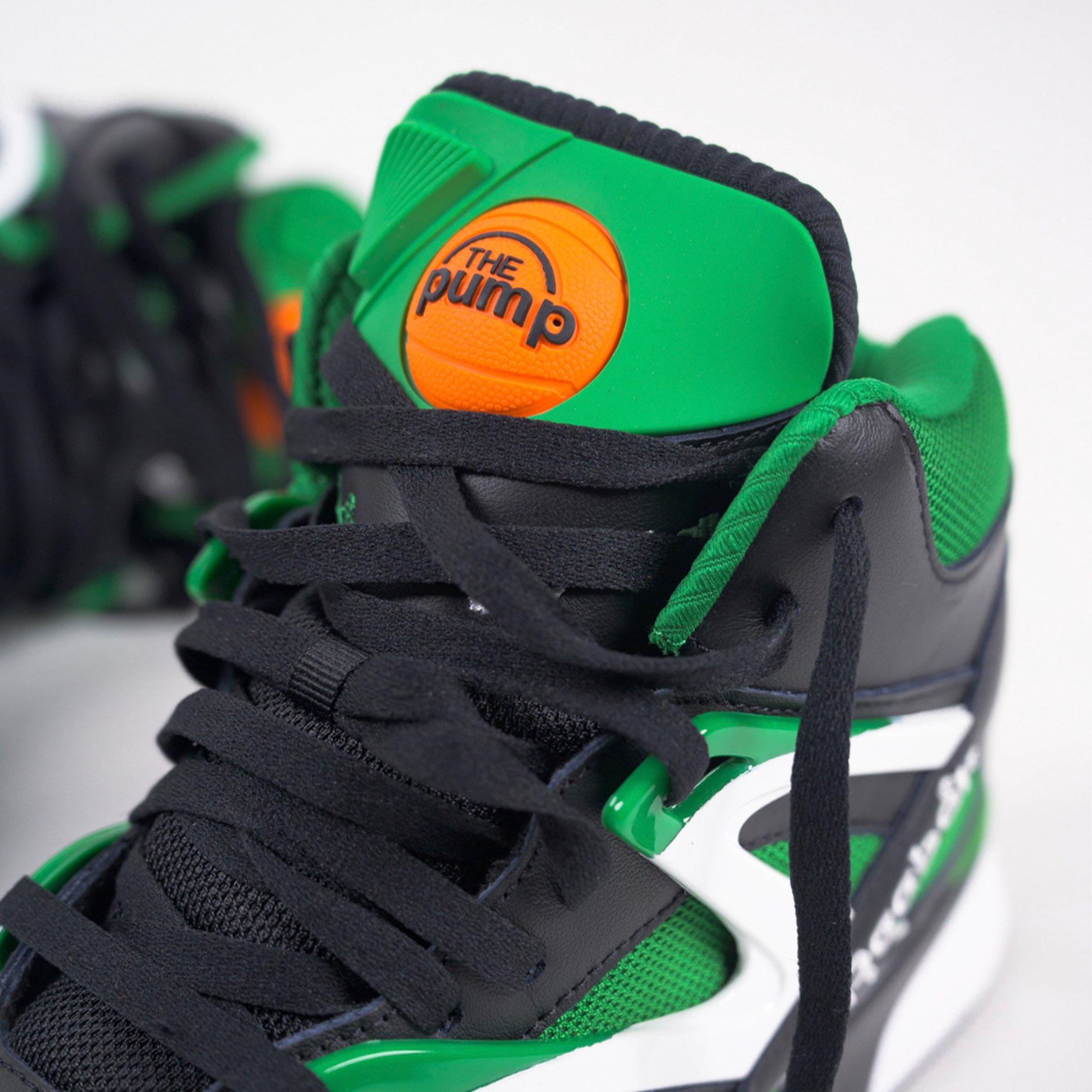 green reebok pump