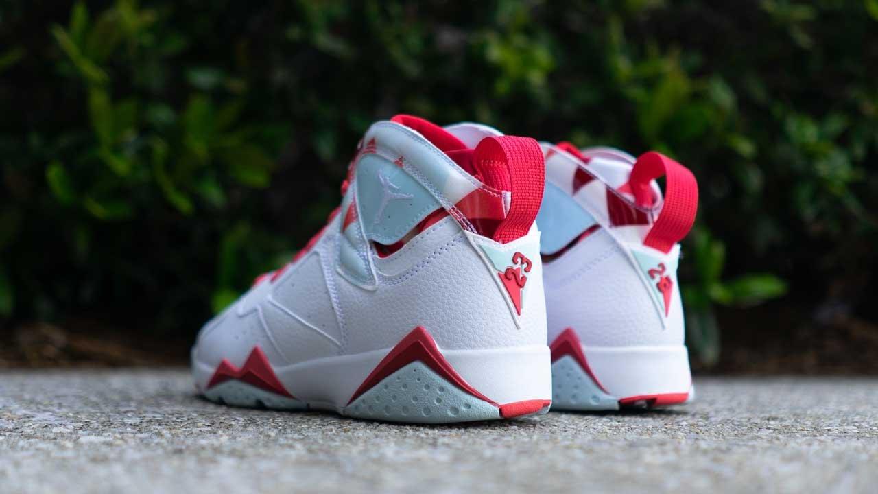 Sneakers Release Air Jordan Retro 7 White Crimson Topaz Mist Kids Shoe