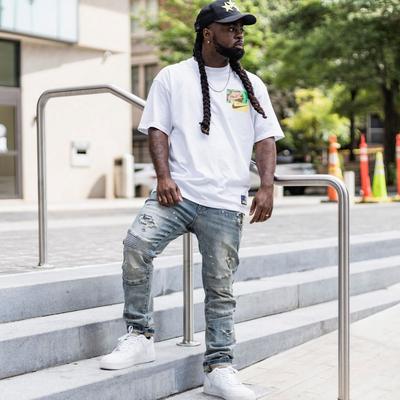 Men's Slim Fit Denim on body example