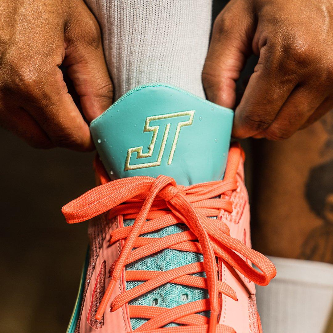 Nike Jordan Jayson Tatum 1 Pink Lemonade Tint Aurora Green Yellow Kids GS  Size