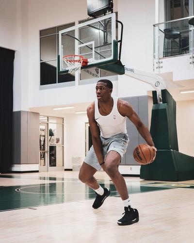 Trey Jemison dribbling