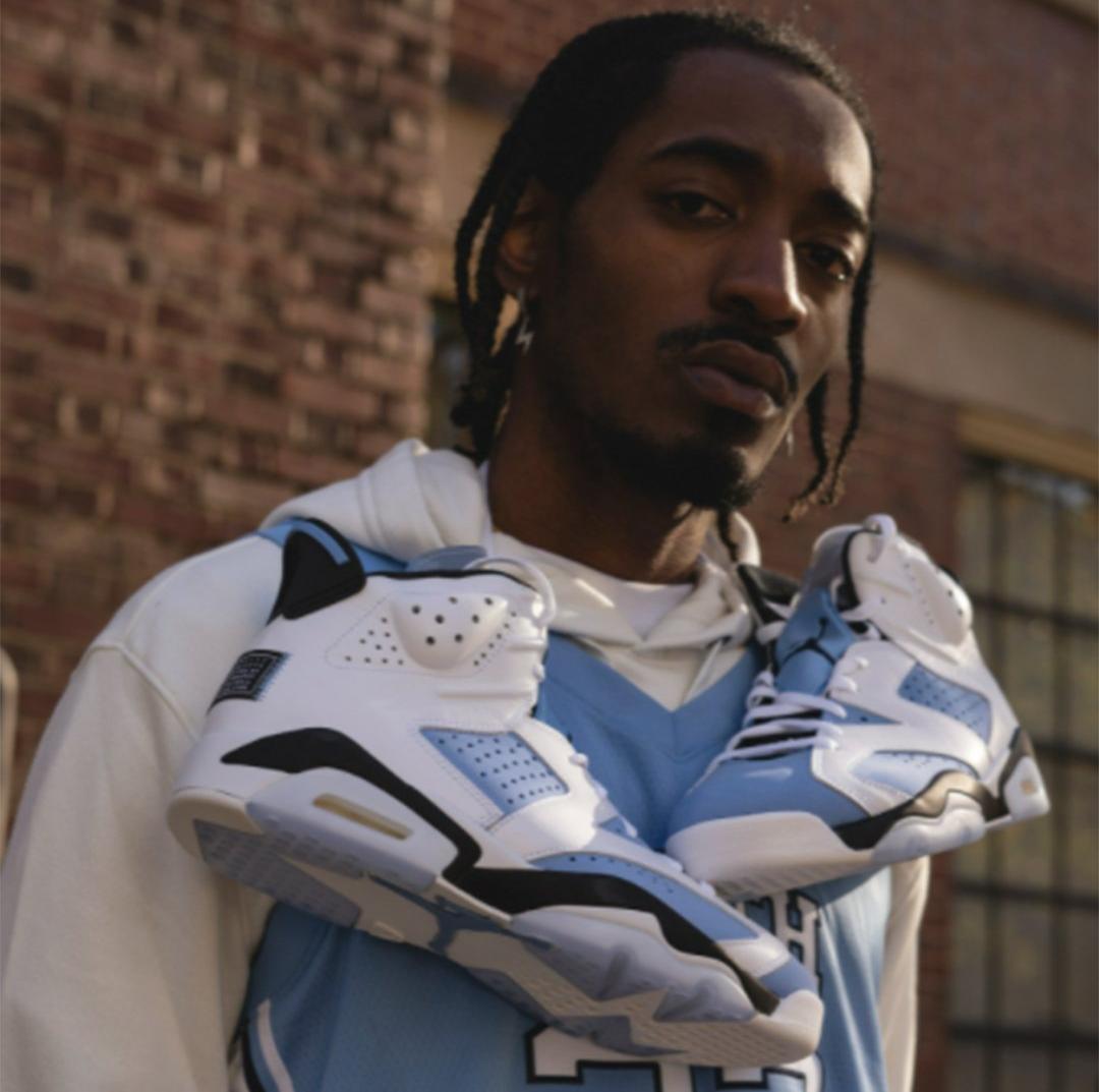 Air jordan 6 store unc on feet