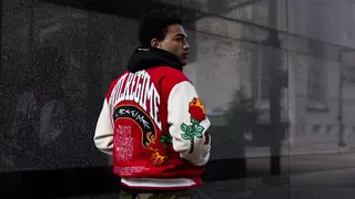 Veste Vintage Atlanta Braves – Alleson – Rouge – Taille L – Coupe-vent MLB