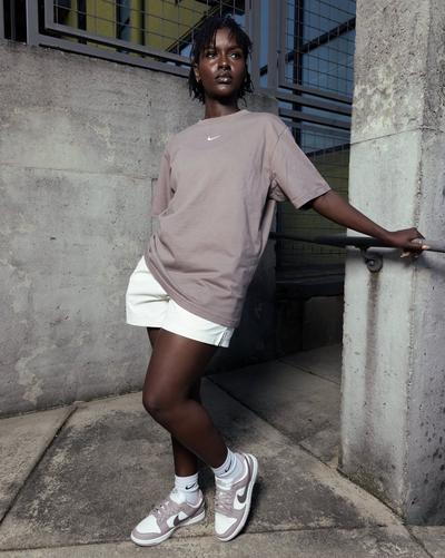 woman-in-dunks-shorts-and-tshirt