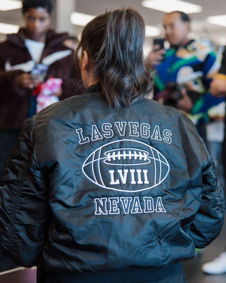 Woman in Las Vegas Bomber