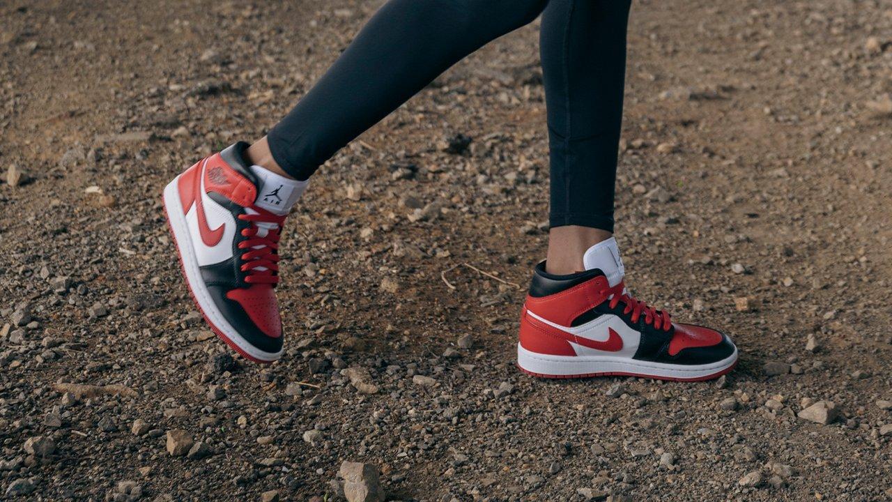 black and red jordan 1 womens