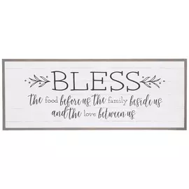 Bless The Food Before Us Wood Wall Decor
