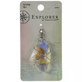 Wire-Wrapped Faceted Glass Pendant