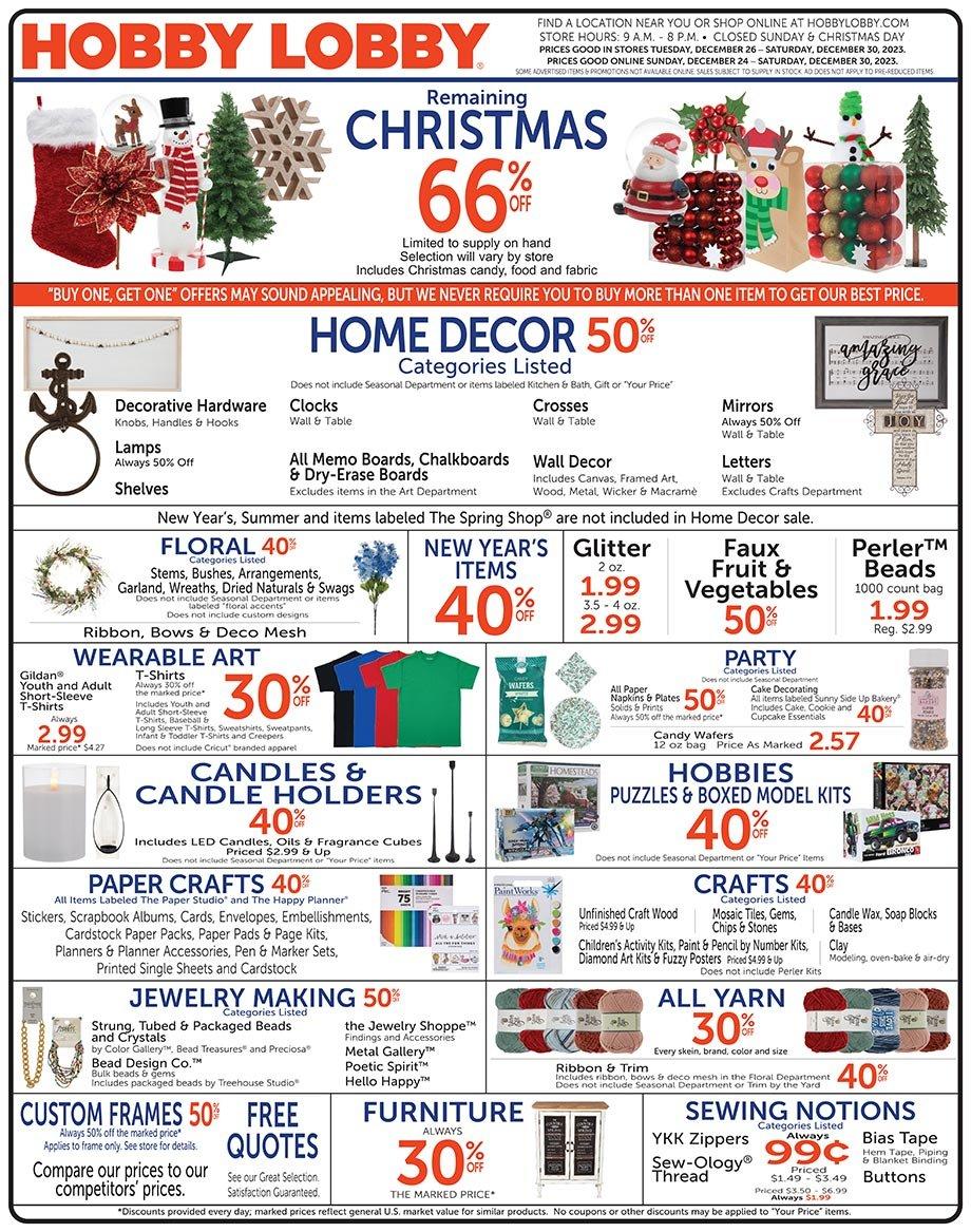 Hobby Lobby Coupon Code January 2024 40 OFF InStore Codes Try New