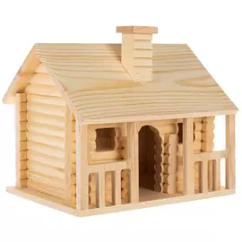 Log Cabin Wood Birdhouse