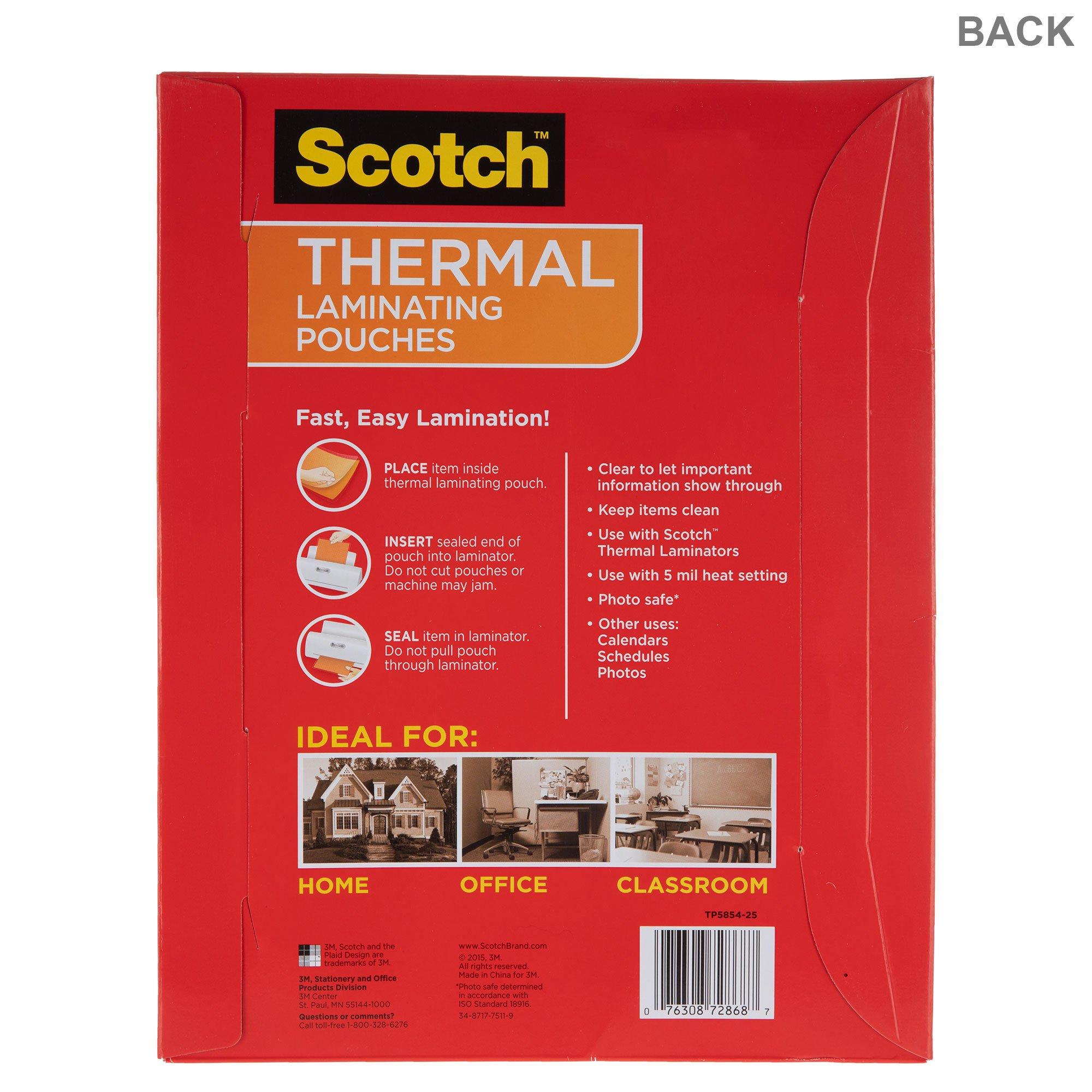 Scotch™ Thermal Laminating Pouches 50 Pieces, 8.5'' x 11