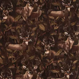 Deer In Forest Anti-Pill Fleece Fabric