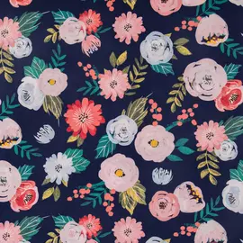 Wispy Rose & Mum Apparel Fabric