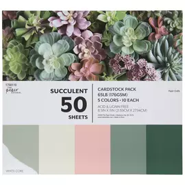 Succulent Cardstock Paper Pack