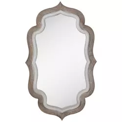 Round Rhinestone Metal Wall Mirror