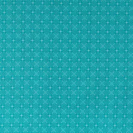 Turquoise Cherish Geometric Apparel Fabric