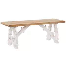 White Farmhouse Bench