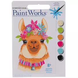 Flowery Llama Paint By Number Kit