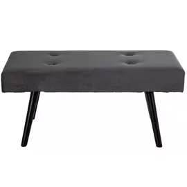 Gray Padded Rectangle Bench