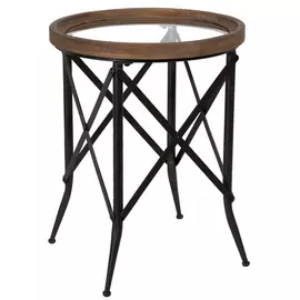 Round Wood Accent Table