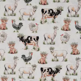 Fancy On The Farm Duck Cloth Fabric