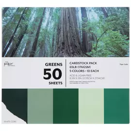 Greens Cardstock Paper Pack
