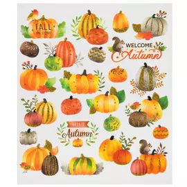 Gold Glitter Autumn Stickers