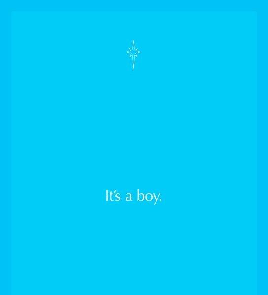 It's a boy.