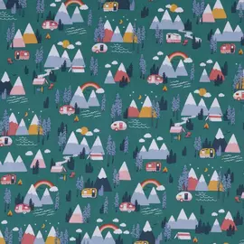 Campers & Mountains Apparel Fabric