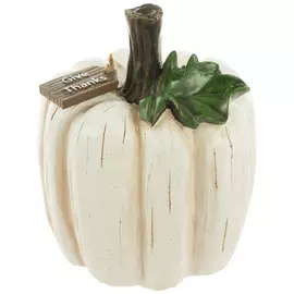 White Give Thanks Pumpkin