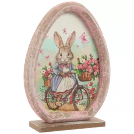 Pink Bunny On Bicycle Portrait