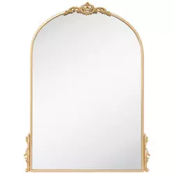 Frame My Mirror Add A Frame - Rustic White 34 x 44 Mirror Frame Kit-  Ideal for Bathroom, Wall Decor, Bedroom and Livingroom - Moisture Resistant  