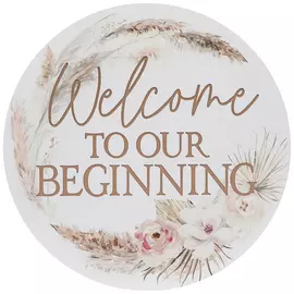 Welcome To Our Beginning Wood Wall Decor