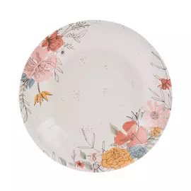 Boho Floral Paper Plates - Small