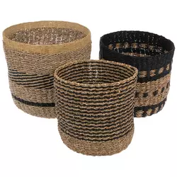 Footed Woven Basket With Dividers, Hobby Lobby