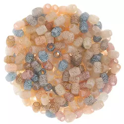 1 POUND of 4mm Mixed Glass Seed Beads, 6/0 Small Seed Bead, Mixed Color,  Silver Lined, About 1000 Transparent Beads, Small Seed Beads 