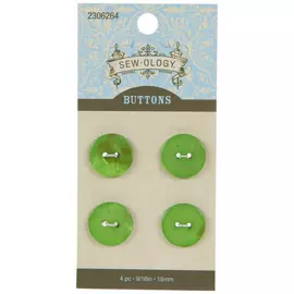 Shimmering Green Buttons