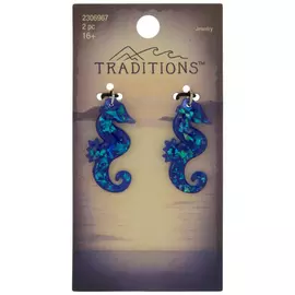 Blue Seahorse Charms