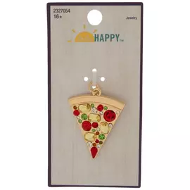 Pizza Rhinestone Charm