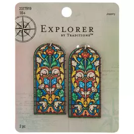 Cathedral Window Wood Pendants