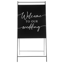 Black Welcome To Our Wedding Metal Sign