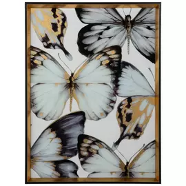 Gold & Black Butterflies Framed Wall Decor