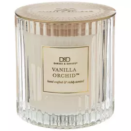 Vanilla Orchid Ribbed Jar Candle