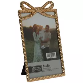 Gold Bow Metal Picture Frame - 4" x 6"