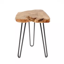 Live Edge Wood Side Table