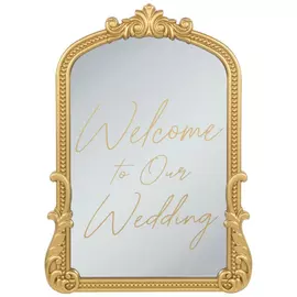 Welcome To Our Wedding Ornate Mirror Sign