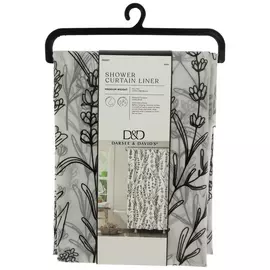 Illustrated Floral Shower Liner