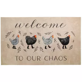Welcome To Our Chaos Chickens Doormat